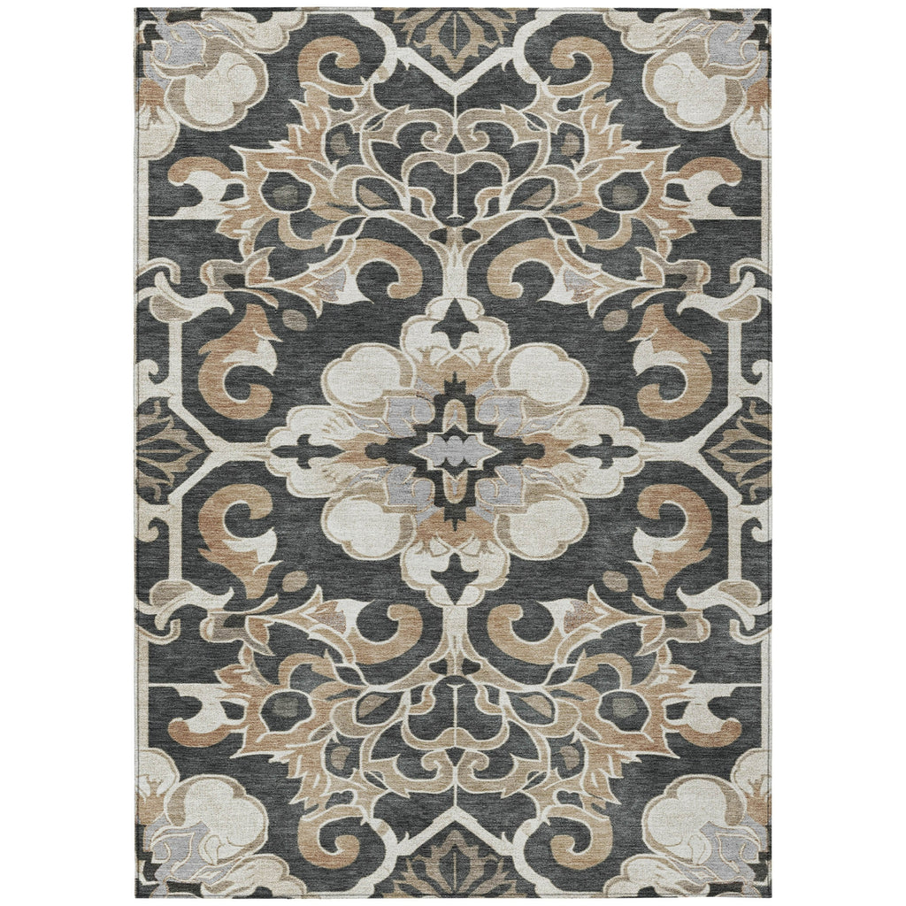 Piper Looms Chantille Global ACN1947 Charcoal Machine Washable Area Rug main image