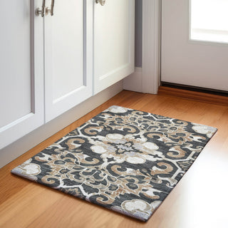 Piper Looms Chantille Global ACN1947 Charcoal Machine Washable Area Rug Scatter Lifestyle Image Feature