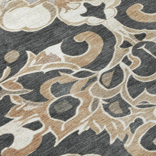 Piper Looms Chantille Global ACN1947 Charcoal Machine Washable Area Rug Swatch Image