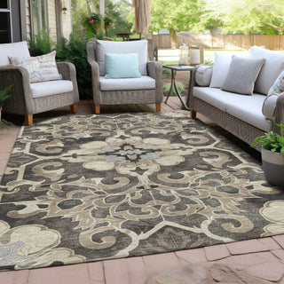 Piper Looms Chantille Global ACN1947 Chocolate Machine Washable Area Rug Outdoor Lifestyle Image Feature