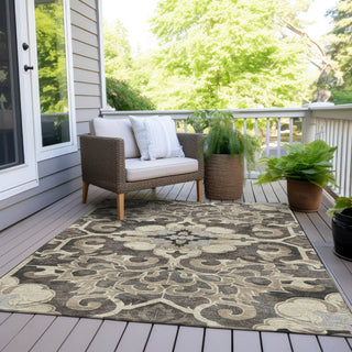 Piper Looms Chantille Global ACN1947 Chocolate Machine Washable Area Rug Outdoor Lifestyle Image Feature