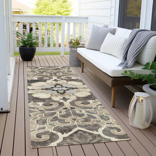 Piper Looms Chantille Global ACN1947 Chocolate Machine Washable Area Rug Runner Outdoor Lifestyle Image Feature