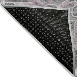 Piper Looms Chantille Global ACN1947 Pink Machine Washable Area Rug Backing Image