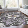 Piper Looms Chantille Global ACN1947 Purple Machine Washable Area Rug Lifestyle Image Feature
