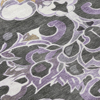 Piper Looms Chantille Global ACN1947 Purple Machine Washable Area Rug Swatch Image