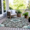 Piper Looms Chantille Global ACN1947 Teal Machine Washable Area Rug Outdoor Lifestyle Image Feature