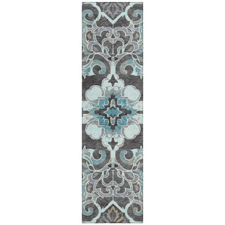 Piper Looms Chantille Global ACN1947 Teal Machine Washable Area Rug Runner Main Image