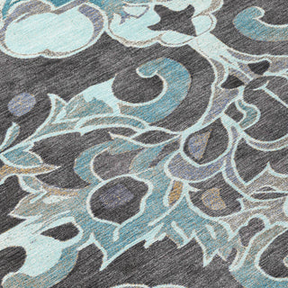 Piper Looms Chantille Global ACN1947 Teal Machine Washable Area Rug Swatch Image