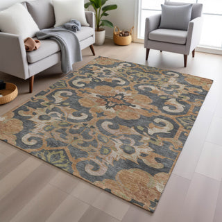 Piper Looms Chantille Global ACN1947 Terracotta Machine Washable Area Rug Lifestyle Image Feature