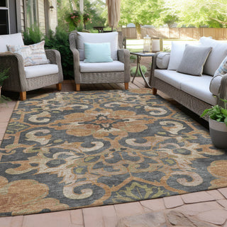 Piper Looms Chantille Global ACN1947 Terracotta Machine Washable Area Rug Outdoor Lifestyle Image Feature