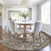 Piper Looms Chantille Global ACN1947 Terracotta Machine Washable Area Rug Round Lifestyle Image Feature