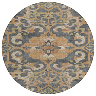Piper Looms Chantille Global ACN1947 Terracotta Machine Washable Area Rug Round Main Image