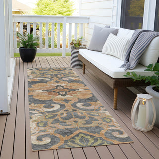 Piper Looms Chantille Global ACN1947 Terracotta Machine Washable Area Rug Runner Outdoor Lifestyle Image Feature