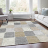 Piper Looms Chantille Geometric ACN1948 Beige Machine Washable Area Rug Lifestyle Image Feature