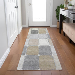 Piper Looms Chantille Geometric ACN1948 Beige Machine Washable Area Rug Runner Lifestyle Image Feature