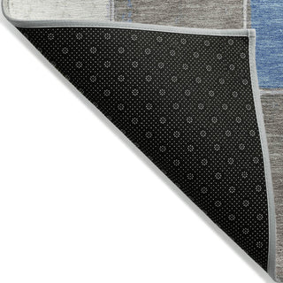 Piper Looms Chantille Geometric ACN1948 Blue Machine Washable Area Rug Backing Image