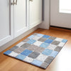 Piper Looms Chantille Geometric ACN1948 Blue Machine Washable Area Rug Scatter Lifestyle Image Feature