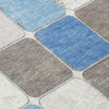 Piper Looms Chantille Geometric ACN1948 Blue Machine Washable Area Rug Swatch Image