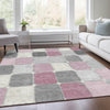 Piper Looms Chantille Geometric ACN1948 Blush Machine Washable Area Rug Lifestyle Image Feature