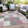 Piper Looms Chantille Geometric ACN1948 Blush Machine Washable Area Rug Outdoor Lifestyle Image Feature