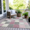 Piper Looms Chantille Geometric ACN1948 Blush Machine Washable Area Rug Outdoor Lifestyle Image Feature