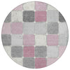 Piper Looms Chantille Geometric ACN1948 Blush Machine Washable Area Rug Round Main Image