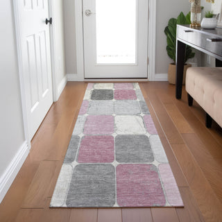 Piper Looms Chantille Geometric ACN1948 Blush Machine Washable Area Rug Runner Lifestyle Image Feature