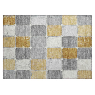 Piper Looms Chantille Geometric ACN1948 Gold Machine Washable Area Rug Scatter Main Image