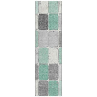 Piper Looms Chantille Geometric ACN1948 Mint Machine Washable Area Rug Runner Main Image