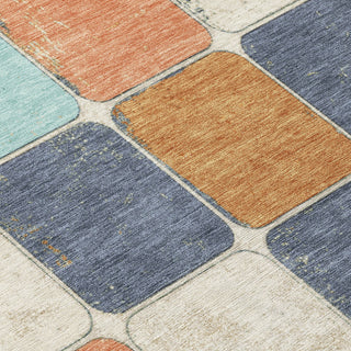 Piper Looms Chantille Geometric ACN1948 Rust Machine Washable Area Rug Swatch Image
