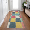 Piper Looms Chantille Geometric ACN1948 Teal Machine Washable Area Rug Runner Lifestyle Image Feature