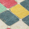 Piper Looms Chantille Geometric ACN1948 Teal Machine Washable Area Rug Swatch Image