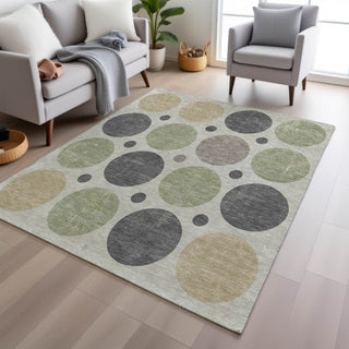 Piper Looms Chantille Geometric ACN1949 Beige Machine Washable Area Rug Lifestyle Image Feature