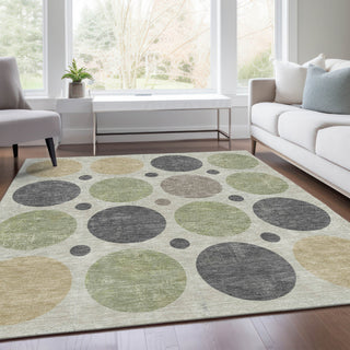 Piper Looms Chantille Geometric ACN1949 Beige Machine Washable Area Rug Lifestyle Image Feature
