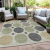 Piper Looms Chantille Geometric ACN1949 Beige Machine Washable Area Rug Outdoor Lifestyle Image Feature