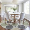 Piper Looms Chantille Geometric ACN1949 Beige Machine Washable Area Rug Round Lifestyle Image Feature