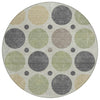 Piper Looms Chantille Geometric ACN1949 Beige Machine Washable Area Rug Round Main Image