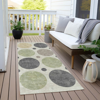 Piper Looms Chantille Geometric ACN1949 Beige Machine Washable Area Rug Runner Outdoor Lifestyle Image Feature