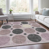 Piper Looms Chantille Geometric ACN1949 Blush Machine Washable Area Rug Lifestyle Image Feature