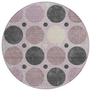 Piper Looms Chantille Geometric ACN1949 Blush Machine Washable Area Rug Round Main Image