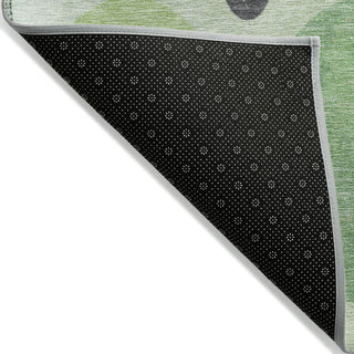 Piper Looms Chantille Geometric ACN1949 Green Machine Washable Area Rug Backing Image