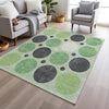Piper Looms Chantille Geometric ACN1949 Green Machine Washable Area Rug Lifestyle Image Feature
