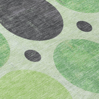 Piper Looms Chantille Geometric ACN1949 Green Machine Washable Area Rug Swatch Image