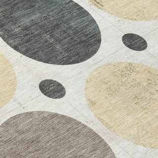 Piper Looms Chantille Geometric ACN1949 Ivory Machine Washable Area Rug Swatch Image