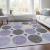 Piper Looms Chantille Geometric ACN1949 Lavender Machine Washable Area Rug Lifestyle Image Feature
