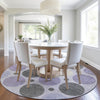 Piper Looms Chantille Geometric ACN1949 Lavender Machine Washable Area Rug Round Lifestyle Image Feature