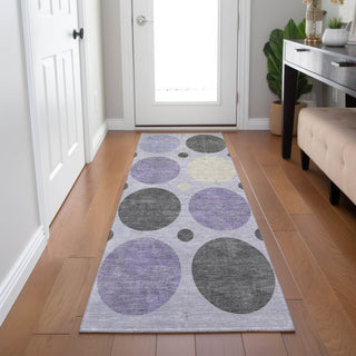 Piper Looms Chantille Geometric ACN1949 Lavender Machine Washable Area Rug Runner Lifestyle Image Feature