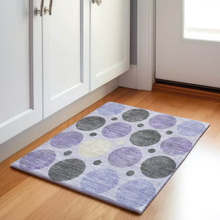 Piper Looms Chantille Geometric ACN1949 Lavender Machine Washable Area Rug Scatter Lifestyle Image Feature