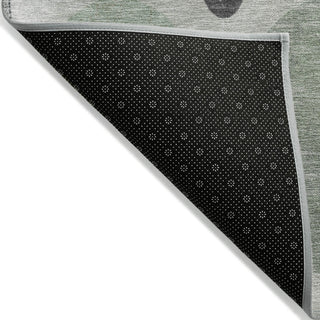 Piper Looms Chantille Geometric ACN1949 Sage Machine Washable Area Rug Backing Image