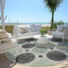 Piper Looms Chantille Geometric ACN1949 Sage Machine Washable Area Rug Round Outdoor Lifestyle Image Feature